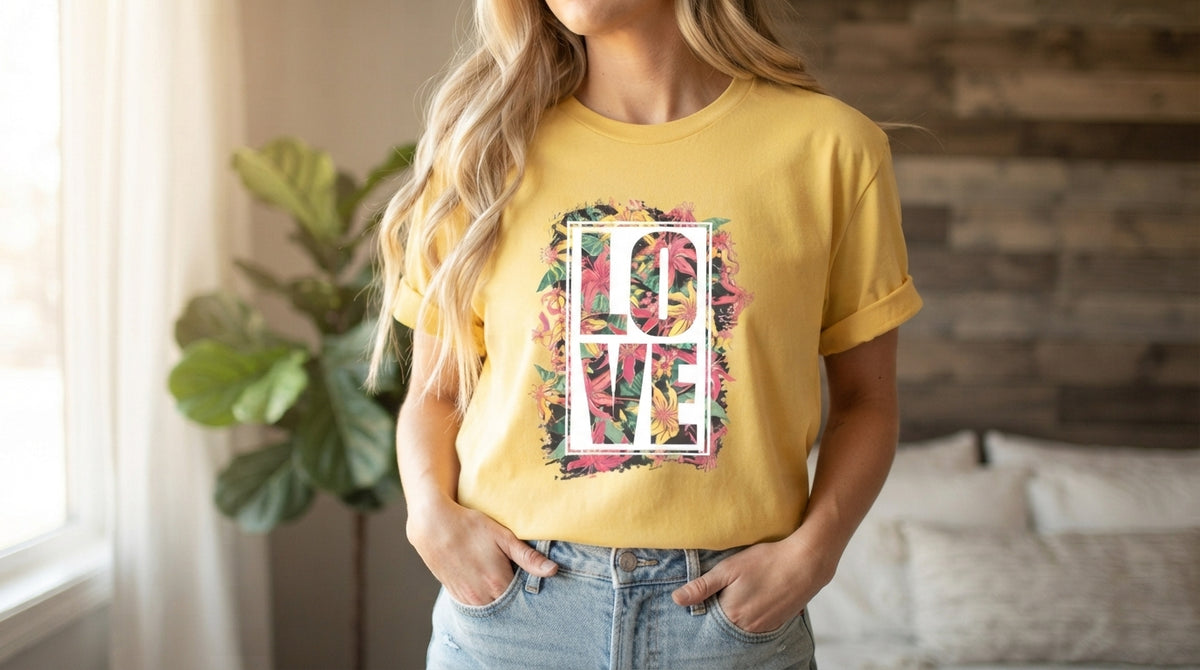 Bold Love Block Print Tee by AuraReiment