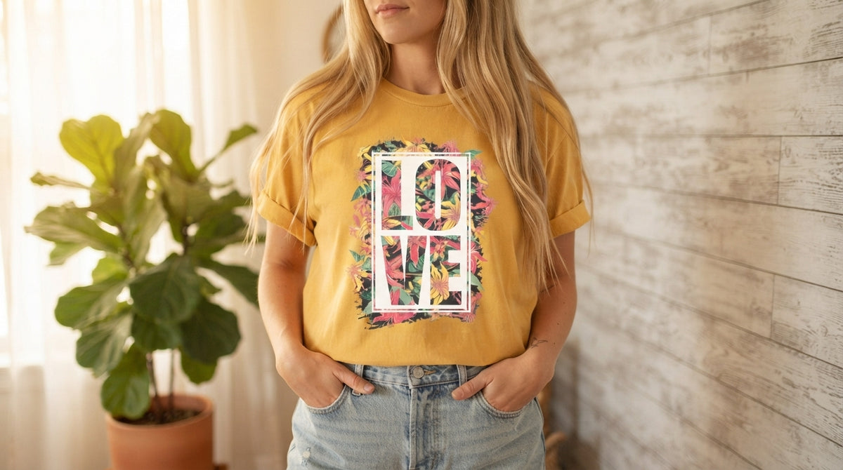 Bold Love Block Print Tee by AuraReiment