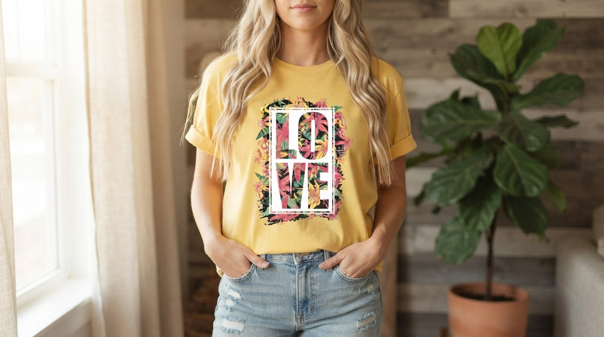 Bold Love Block Print Tee by AuraReiment