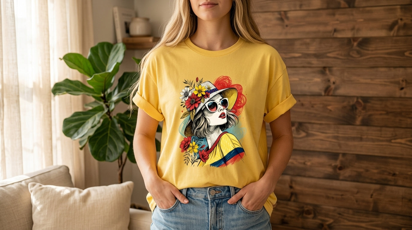 Pop Art Sunglasses Portrait Tee