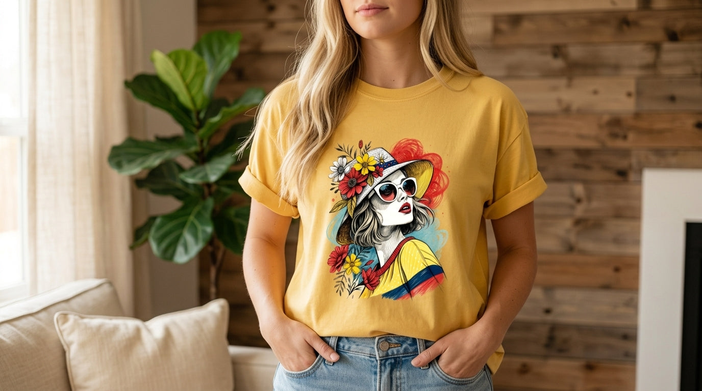 Pop Art Sunglasses Portrait Tee