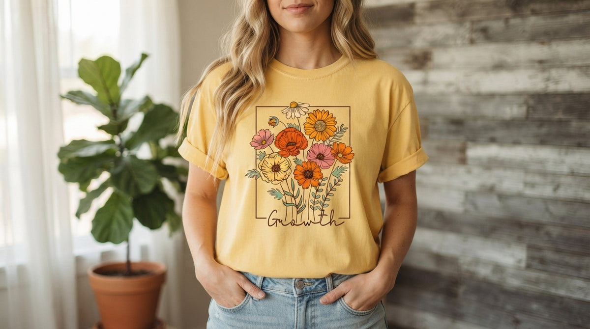 Keep Growing Sunflower Graphic Tee by AuraReiment