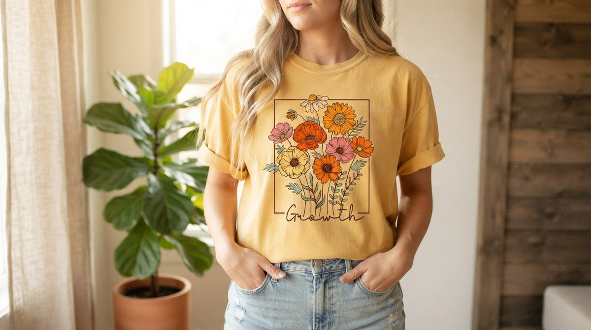 Keep Growing Sunflower Graphic Tee by AuraReiment