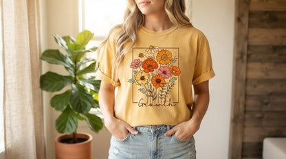 Keep Growing Sunflower Graphic Tee by AuraReiment
