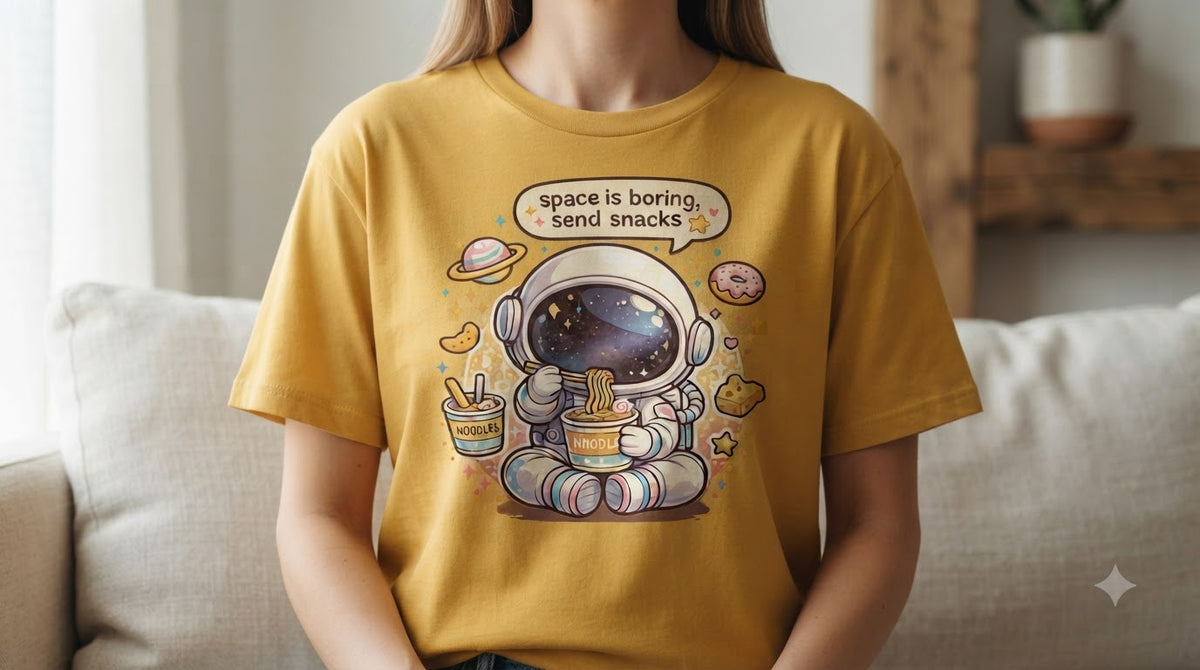 Space is Boring Send Snacks Graphic Women's Tee by AuraReiment