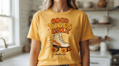 Skate On Good Vibes Graphic Women's Classic Tee by AuraReiment