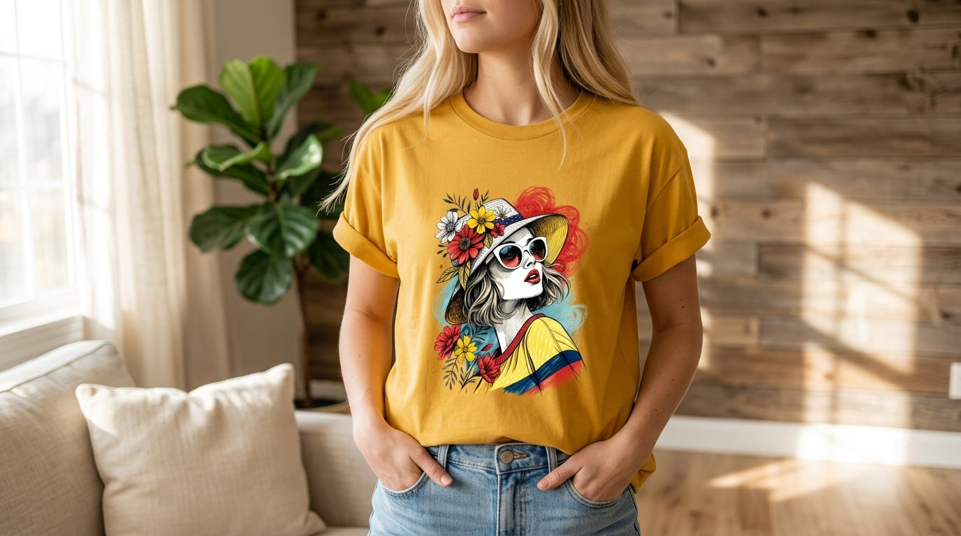Pop Art Sunglasses Portrait Tee