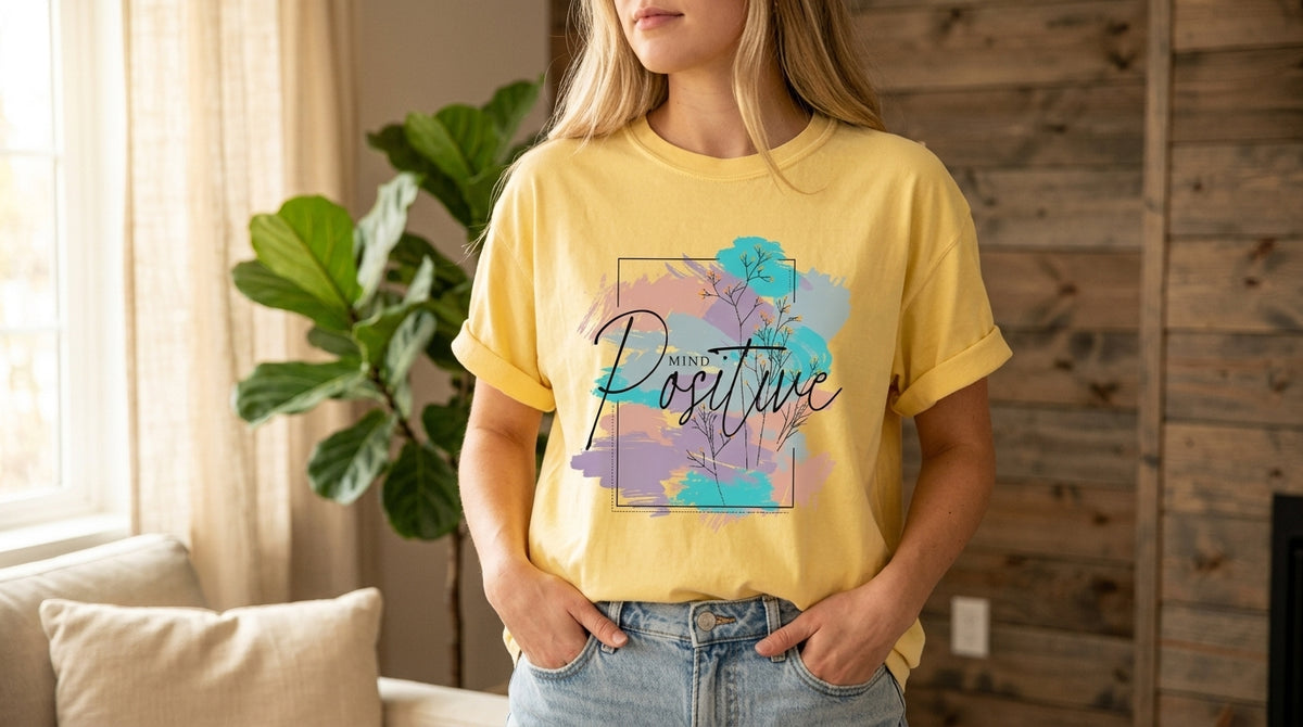 Positive Vibes Minimal Graphic Tee by AuraReiment