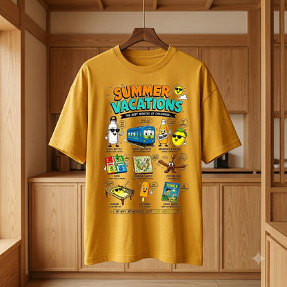 Summer Vacations Retro Graphic Oversized Tee by AuraReiment
