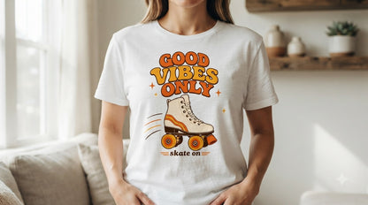 Skate On Good Vibes Graphic Women's Classic Tee by AuraReiment